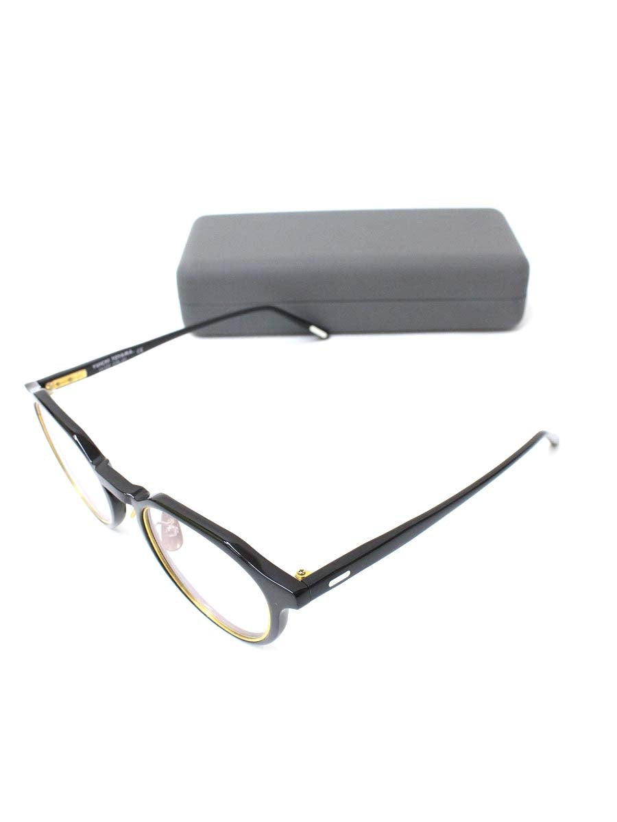 ユウイチトヤマ U-122 メガネ ブラック セルフレーム フルリム ラウンド IT9YU3ZKF4K8