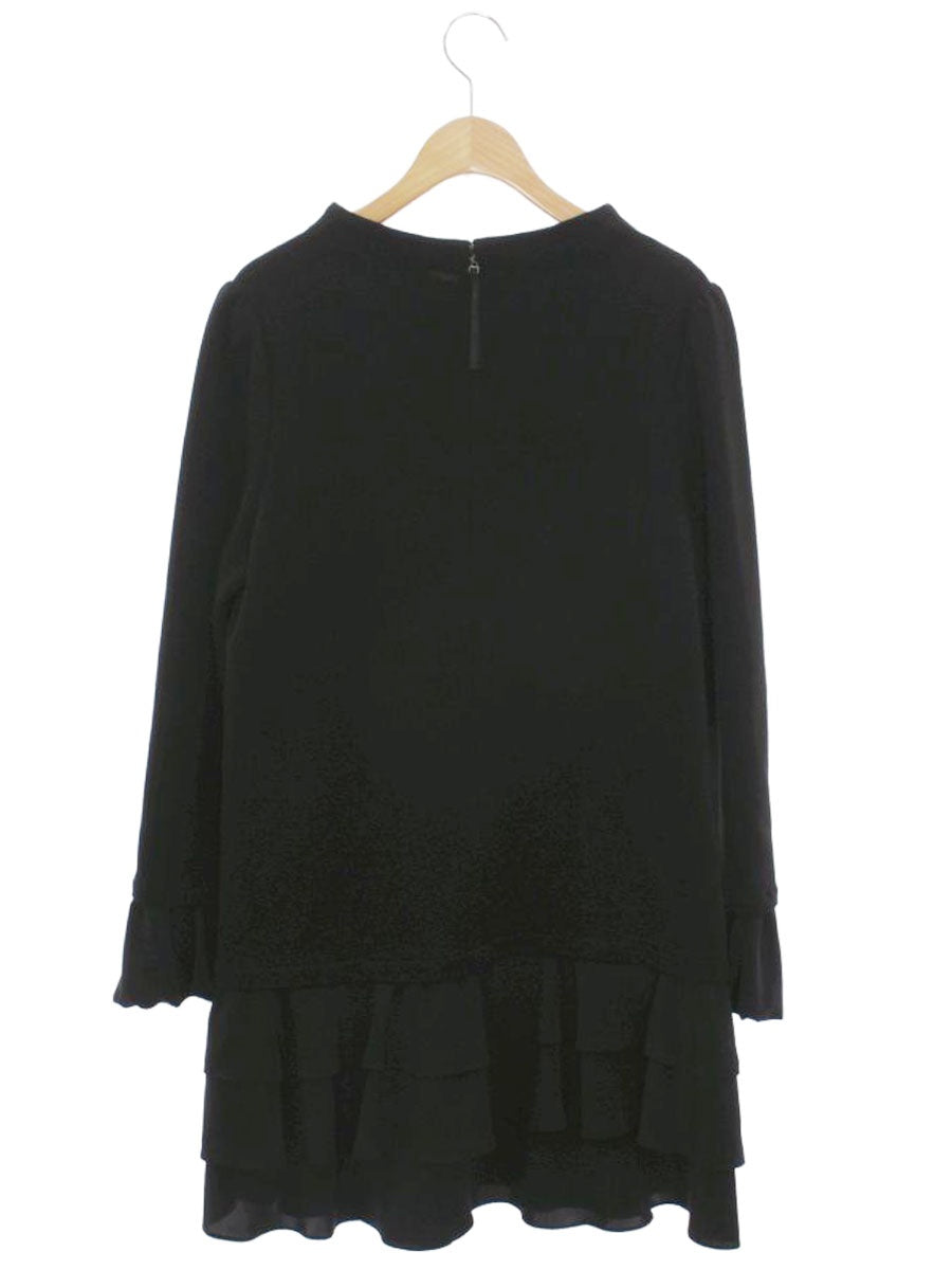 トゥービーシック W5P14-693-09 ワンピース 42 ブラック フラワーモチーフ ティアード ITT5ZRPPBJYS