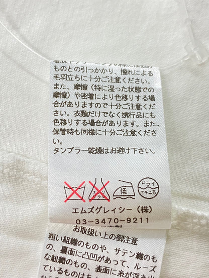 エムズグレイシー 225321 Tシャツ カットソー 38 ホワイト リボン ITYNXC5ENWPI