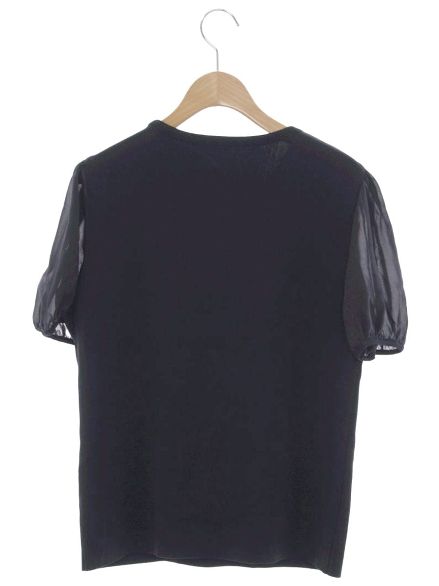 フォクシーブティック ニットトップ フローラパフ 37161 カットソー 42 ネイビー IT2VNWIZMOT4