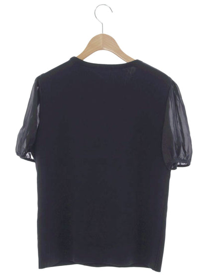 フォクシーブティック ニットトップ フローラパフ 37161 カットソー 42 ネイビー IT2VNWIZMOT4