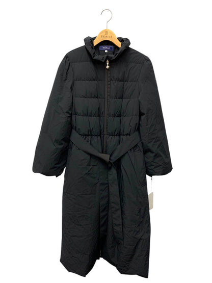 エムズグレイシー 319608 ダウンコート 40 ブラック ロゴ ワッペン ITN75FVL539Q