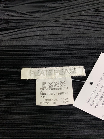 プリーツプリーズイッセイミヤケ PP71-J0763 異素材ウェーブ カーディガン 3 ブラック ITO650E5695G