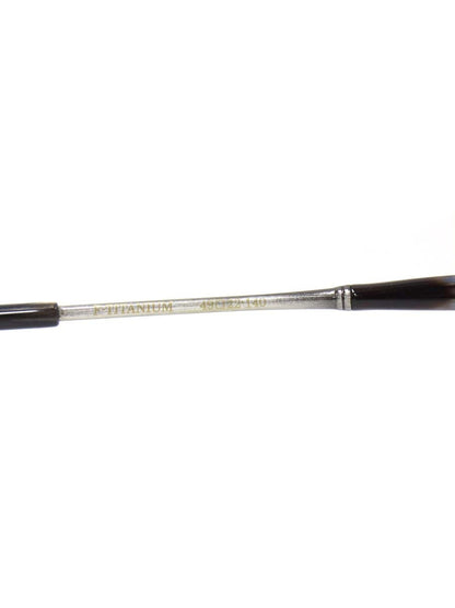 ノヴァ H-3033 メガネ シルバー/ブラウン メタルフレーム ハーフリム ウェリントン IT8AW4OT1LHC