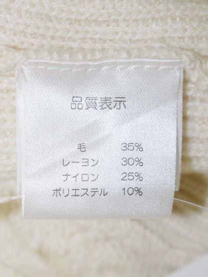 スーパービューティー セーター 40 アイボリー 編み込み バラ 刺繍 IT5PFK1SN0VE