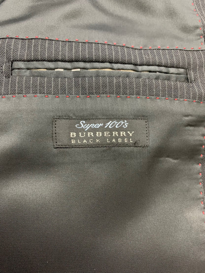 バーバリーブラックレーベル BM30-701-09 スーツ ブラック ストライプ シングル IT4ICHWK5OLS