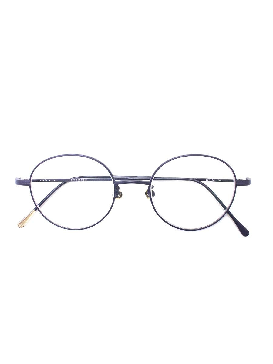 ツブラ T-08 メガネ ネイビー メタルフレーム フルリム ボストン ITPBBOB3UFED 【SALE】