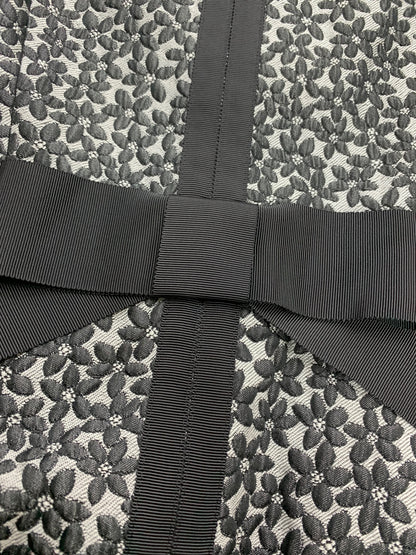 エムズグレイシー 511507 ワンピース 38 グレー フラワーモチーフ フロントジップ リボン ITXZM1LHSVHC