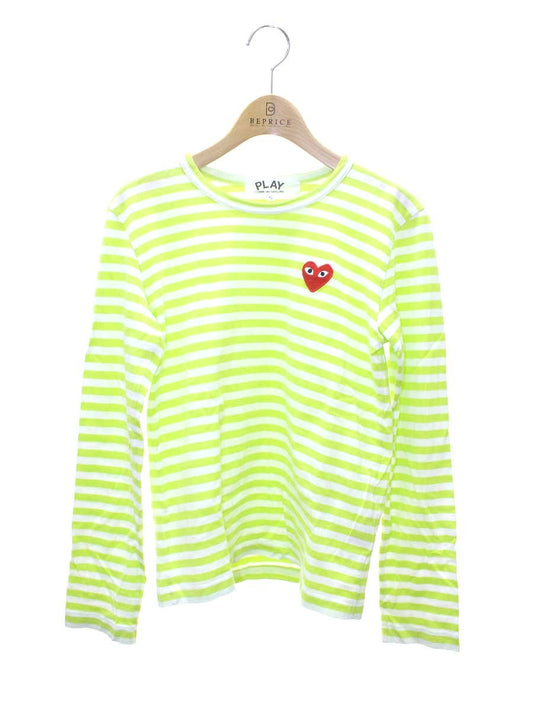 プレイコムデギャルソン AZ-T277 Tシャツ S グリーン ボーダー ハートモチーフ IT25P2GNXSBE