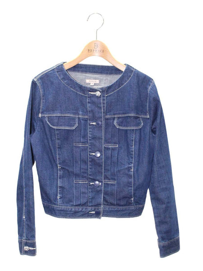 トッカ 洗える！SPICE デニム ジャケット JKTOYS0160 0 ネイビー ノーカラー ITGQSQCBEMRQ