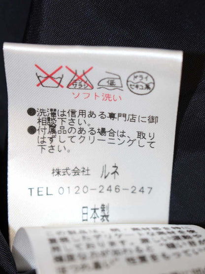 ルネ 6436410 ワンピース 36 ネイビー ドット タックフレア IT3N43BGPOKY