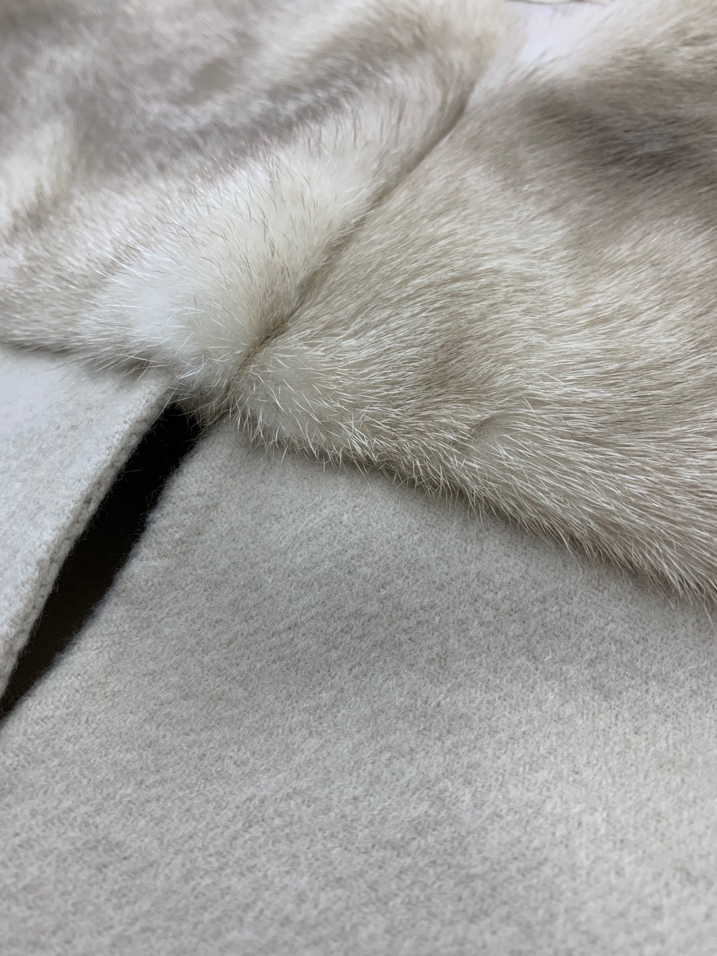 フォクシーブティック Fur Jacket SOUFFLE 37280 ジャケット 40 ベージュ カシミヤ ミンクファー ITO83Q4UNPWG