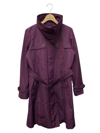 バーバリーロンドン FR368-785-36 ライナー付スタンドカラーコート 38 パープル ITUZHWFN6VKK
