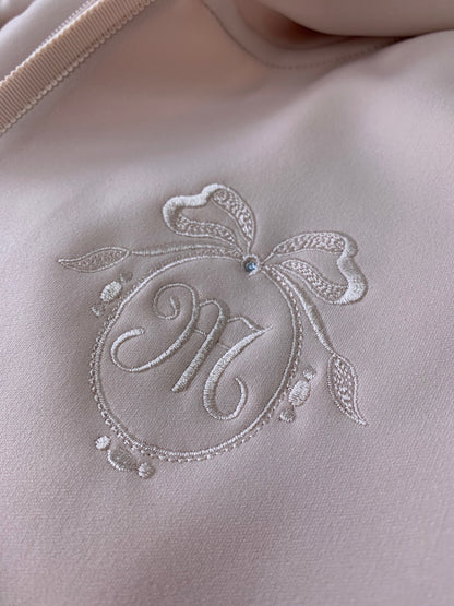 エムズグレイシー 315517 パーカー 40 ピンク フード 刺繍 ロゴ リボン ITO5GVTQEMLA