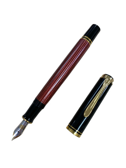 ペリカン 万年筆 スーベレーン M400 レッド ストライプ EF 14C-585 IT7PEXEH2A3I