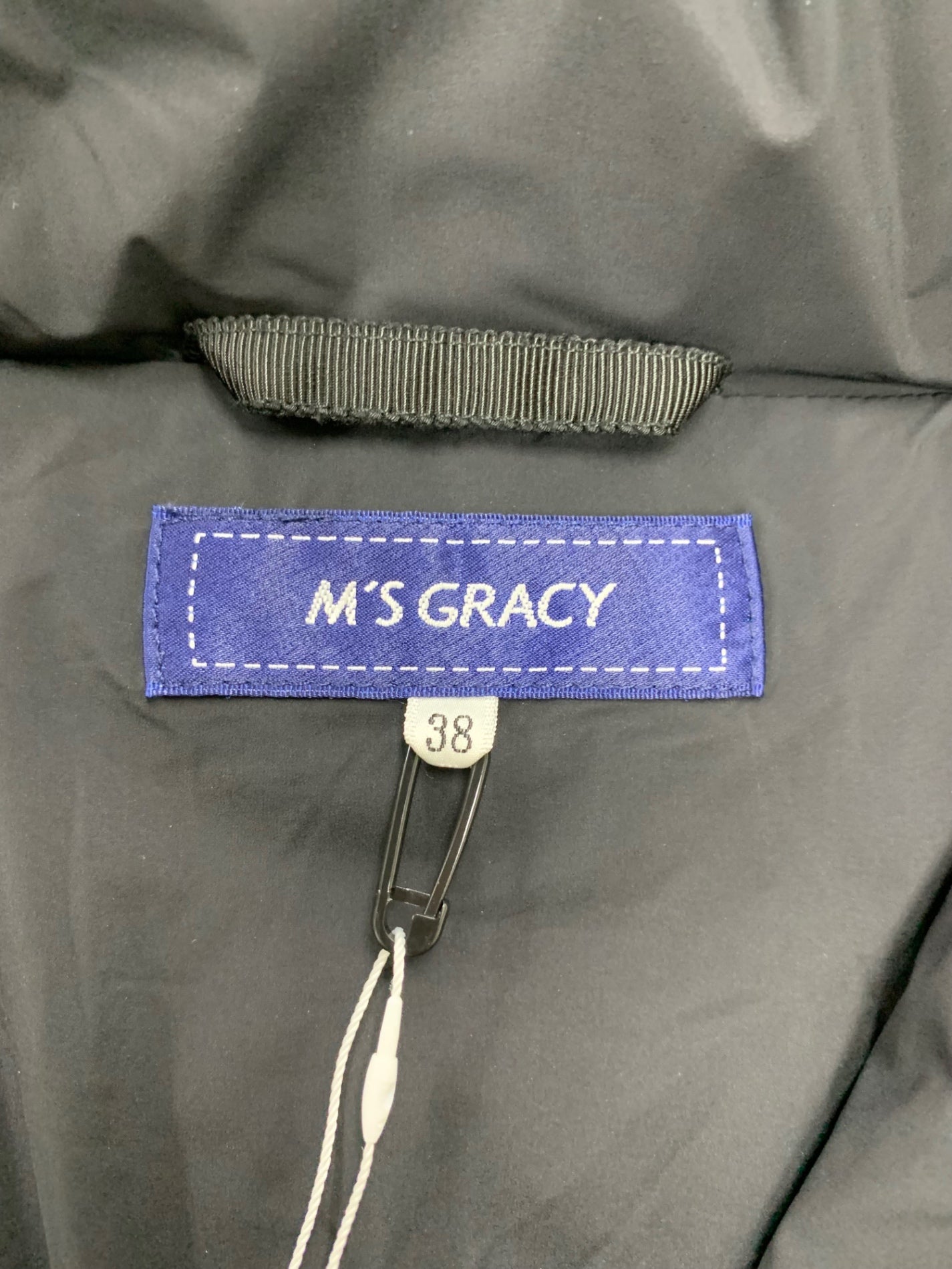 エムズグレイシー 異素材ミックスダウンジャケット 119604 38 ブラック IT42DCJLKV5C