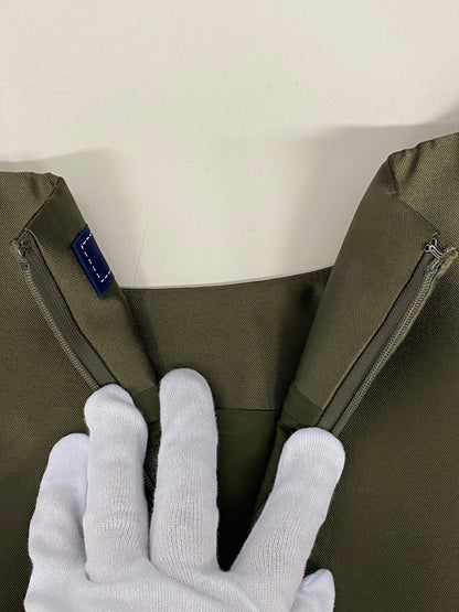 エムズグレイシー 721540 ワンピース 40 モスグリーン サテン リボン ITA1X281NLXC