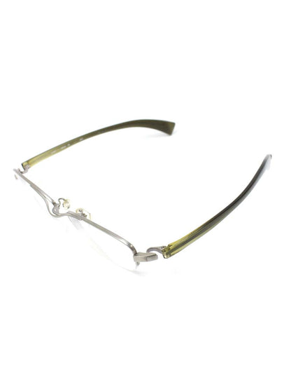 フォーナインズ S-640T 眼鏡 メガネ シルバー/グリーングラデーション コンビフレーム ハーフリム スクエア ITNFBLFI99N6