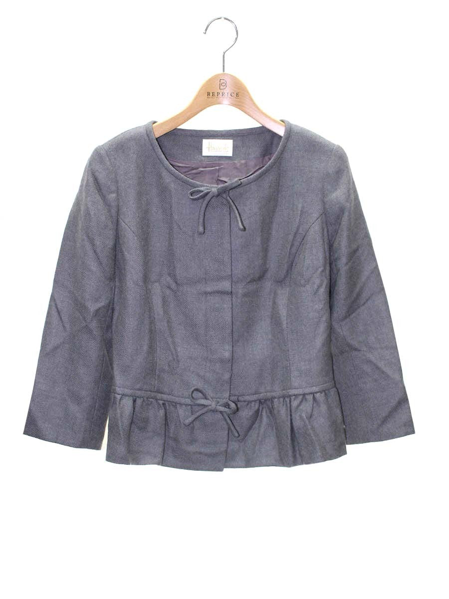 ハロッズ 17500361 ジャケット 2 グレー ウール キュプラ ITHW4Q0FQ7NK 【SALE】