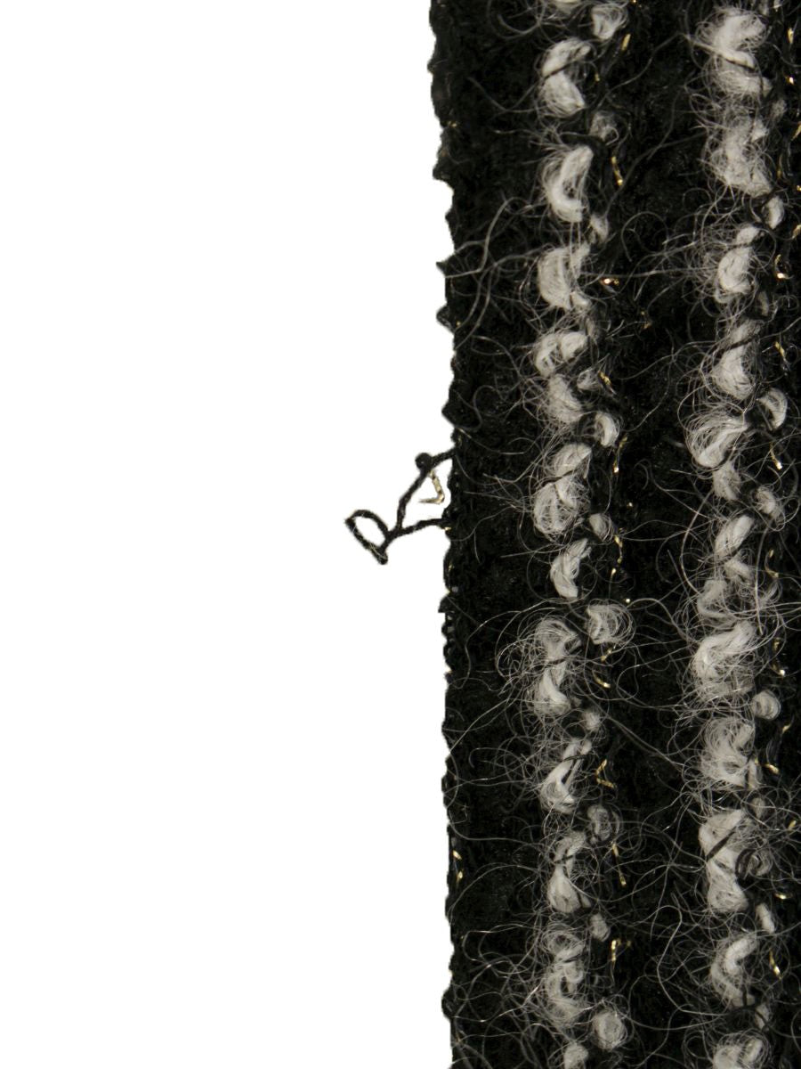 エムズグレイシー 424702 アウター 40 ブラック ラメ ニット リボン ウール IT83Z629Z1Q2