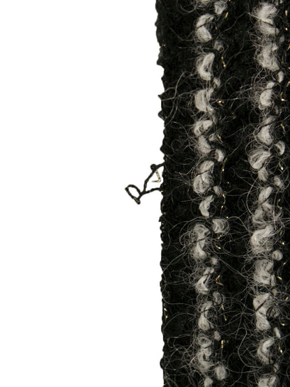 エムズグレイシー 424702 アウター 40 ブラック ラメ ニット リボン ウール IT83Z629Z1Q2