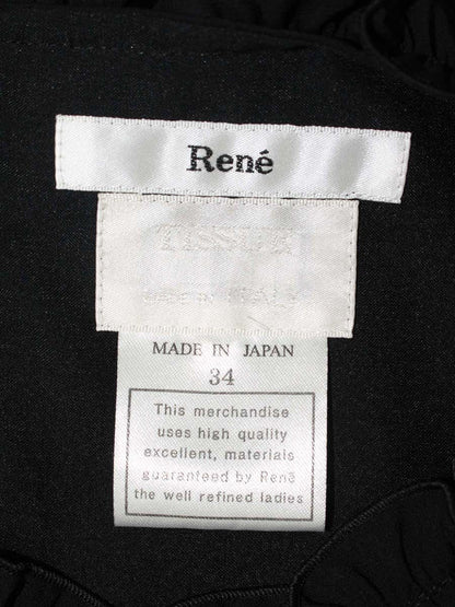 ルネ 5936070 ワンピース 34 ブラック フリル ギャザー ITURCWP0NULM 【SALE】