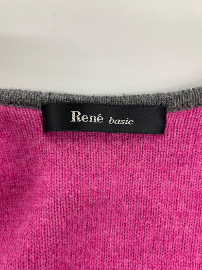 ルネ basic 5042250 コート F グレー ニットコート リボン ITHFEUH0O3HY