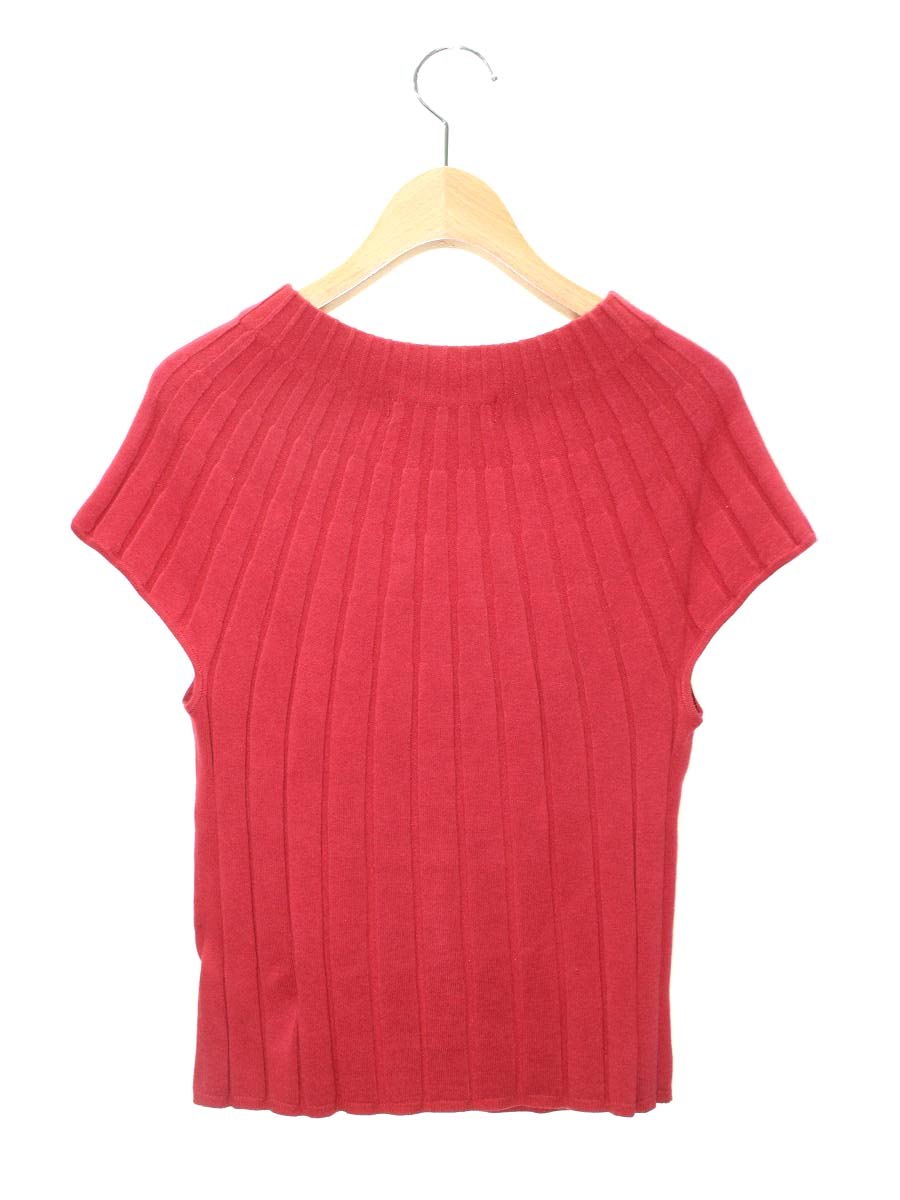 エムズグレイシー 018343 ニット 40 レッド ウエストリボン IT5YELGQY49C