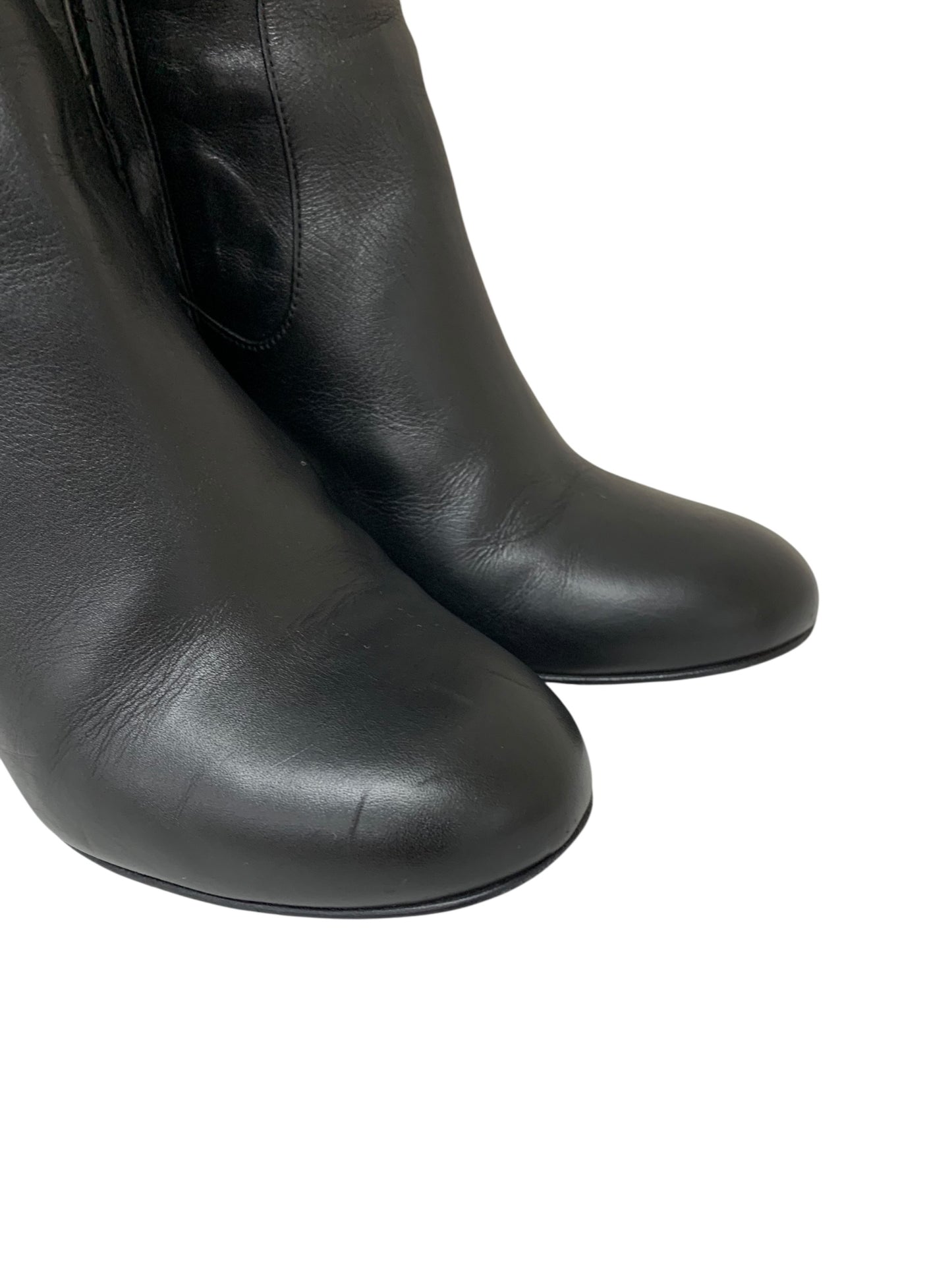 マックスマーラ ブーツ 37 ブラック ラウンドトゥ サイドジップ ITSOM4PDEUV4 【SALE】