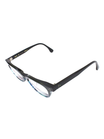 杉本圭(スギモトケイ) KS-130 メガネ ブラック/ブルーササ セルフレーム フルリム ウェリントン ITKOTEUDSGUM