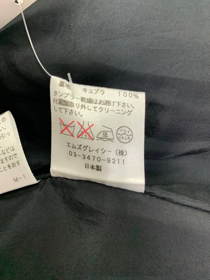 エムズグレイシー 521552 コート 38 ブラック カメリアWジップ チェック 切替 IT4OHQ6P7WBM