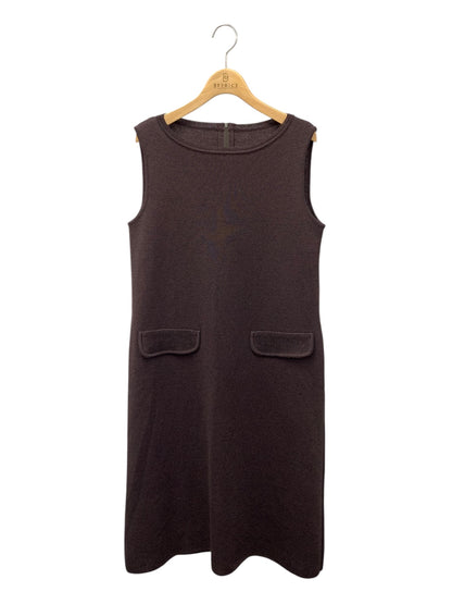 フォクシーブティック Knit Dress Quartz 45345  ワンピース 42 ブラウン ニット フラップ ITPV3YHFDO66