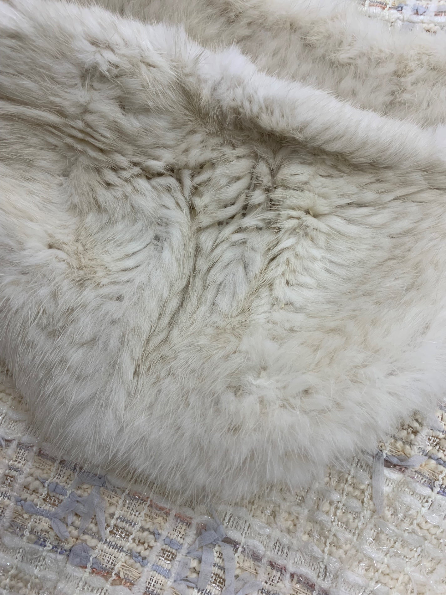 Renéルネ⭐️コペンハーゲンファーミンク⭐️カシミヤ混受注会コート34.36.38 Rene ルネ KOPENHAGEN FUR ミンクファー マフラー ピンク×グレー