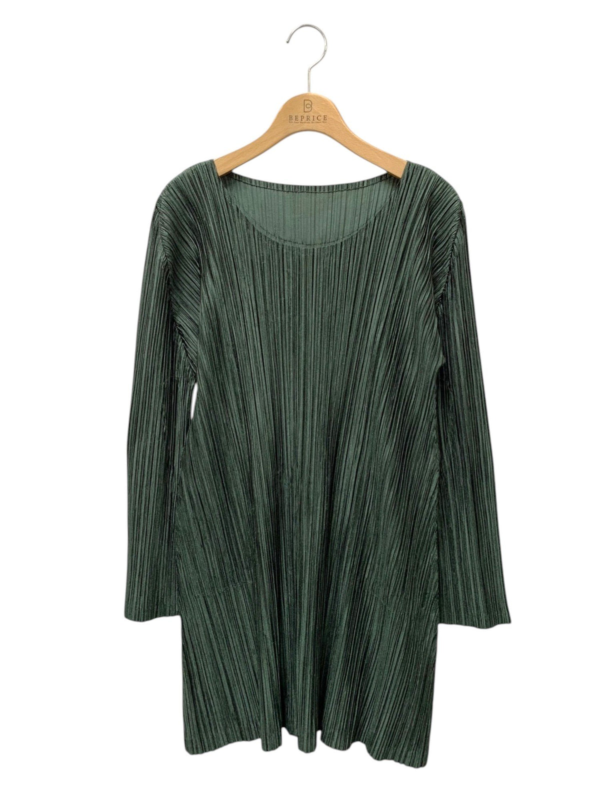 PLEATS PLEASE プリーツプリーズイッセイミヤケ ワンピース PP33-JT207 長袖 カーキグリーン 3 ITNKV0C68FP4