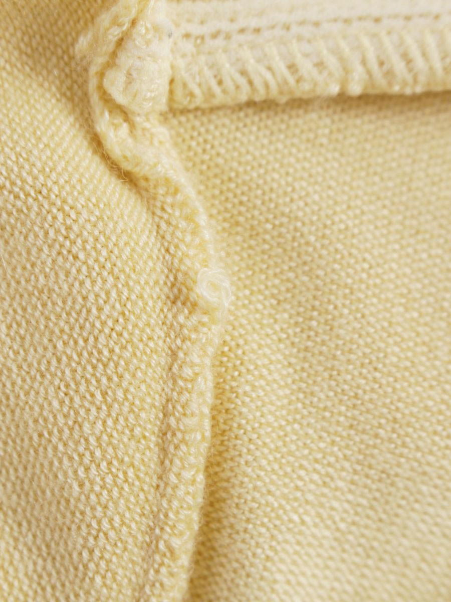 フォクシーブテック 42530 カーディガン 40 イエロー カシミア シルク ニット ITDMKWGBU734 【SALE】