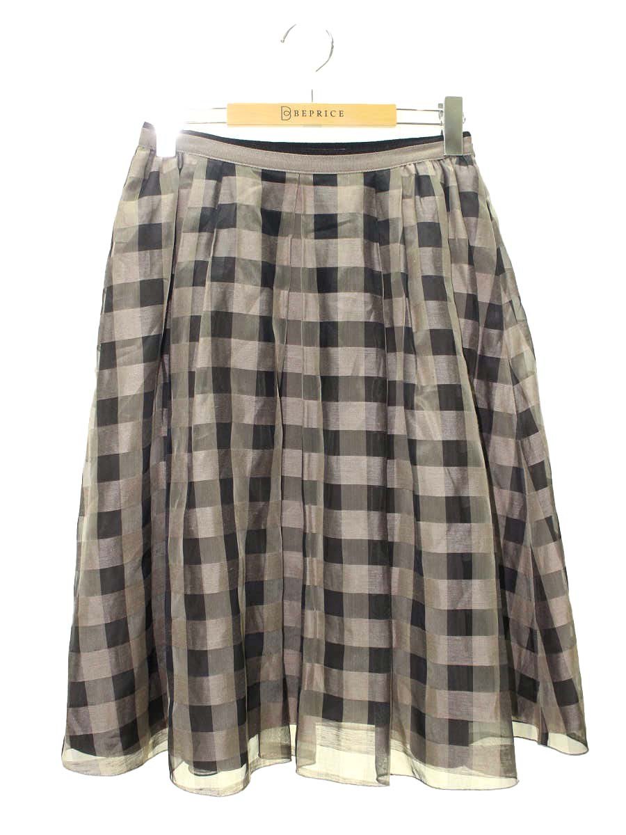 フォクシーブティック Skirt  39706 スカート 38 ベージュ ブロックチェック ITZEFYV9RACO 【SALE】