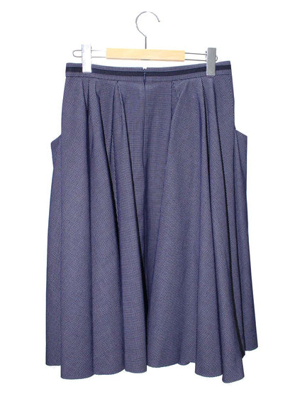 フォクシーブティック Skirt French Chic 37669 スカート 42 ネイビー タックフレア ITHRJGN4MFFC