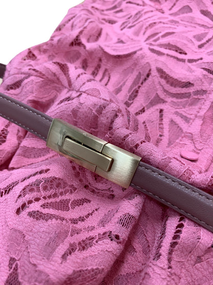 マックスマーラステュディオ 24262360116 ワンピース 42 ピンク レース調 フロントボタン ITH5PZM1C8T8