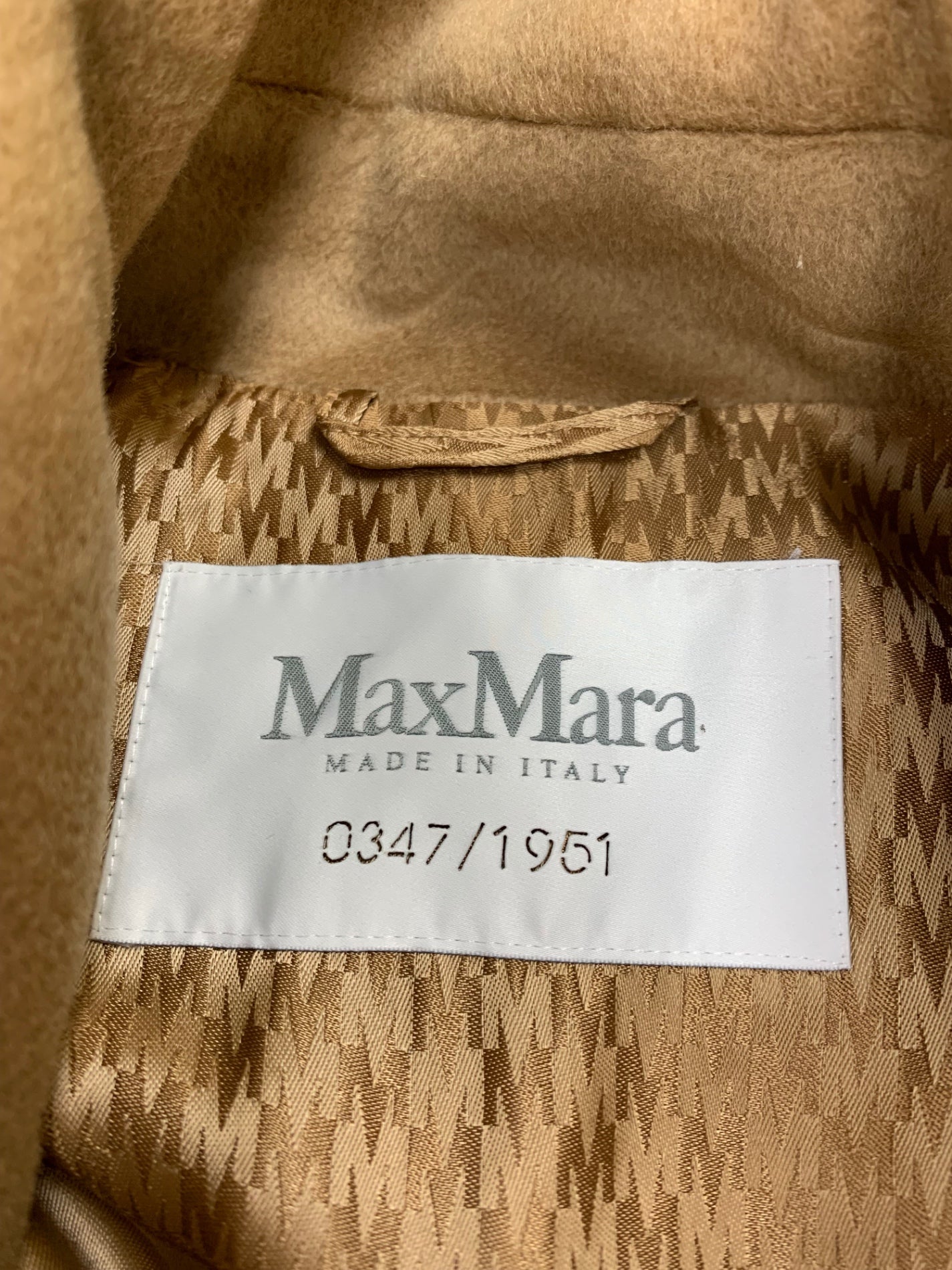 マックスマーラ コート 42 キャメル カシミヤ混 白タグ 50周年限定 ロゴボタン付 ダブルブレスト ITUPF0MUP8VM 【SALE】