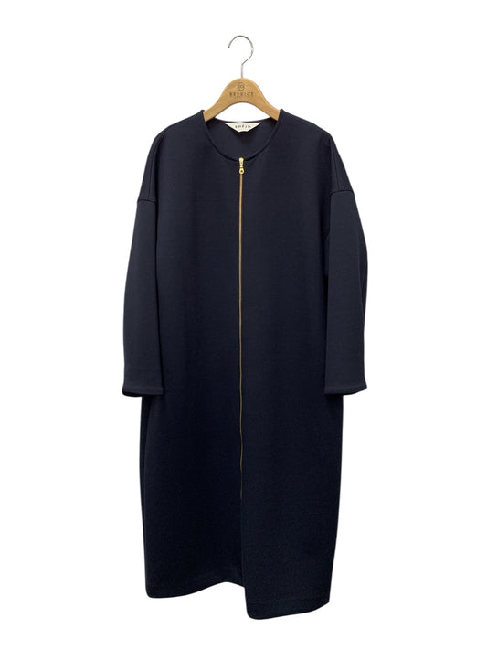 ソージュ S-00-OP-009 ワンピースコート M ネイビー フロントジップ IT57A2EP72JC