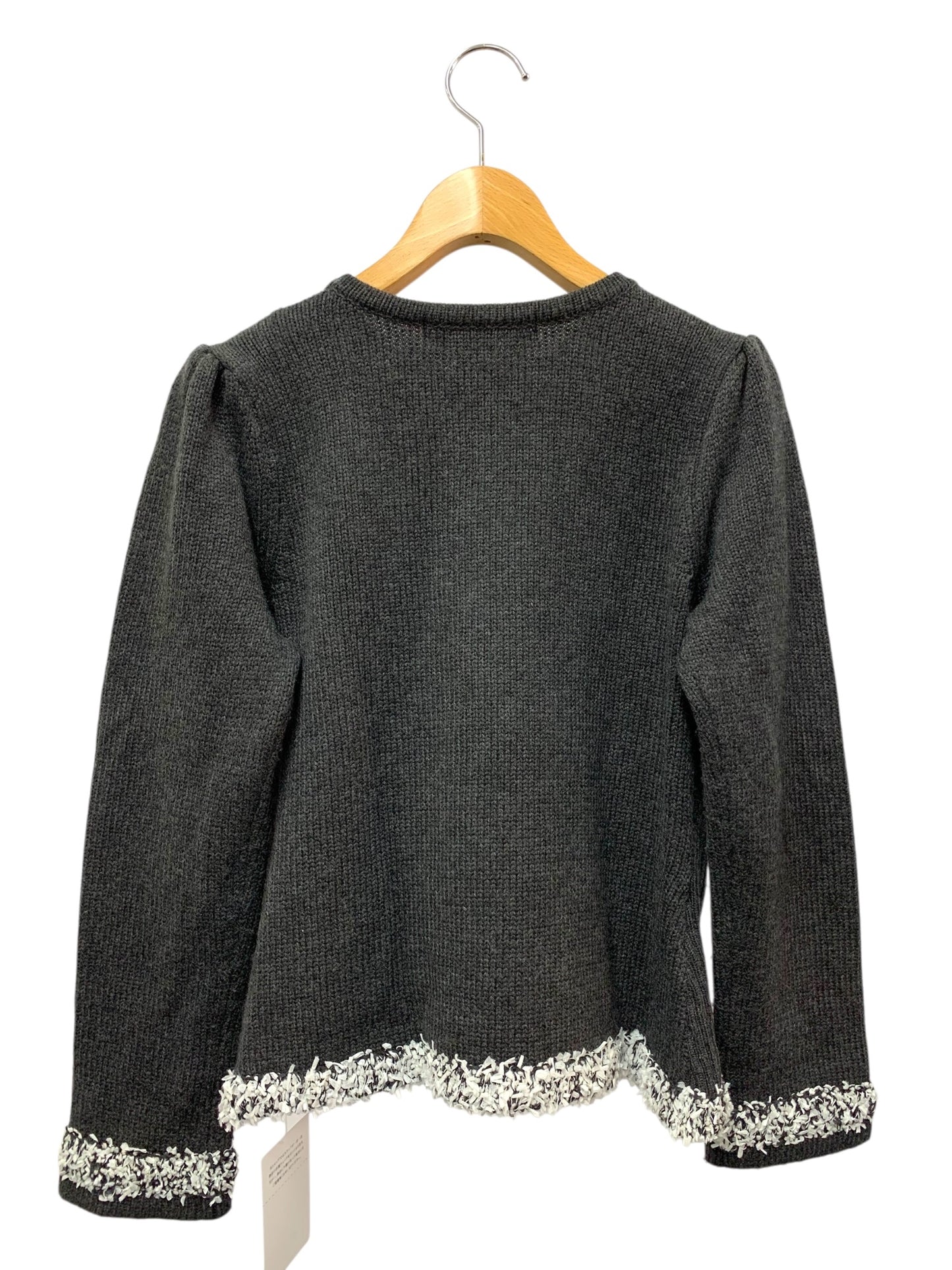 エムズグレイシー 528554 カーディガン 40 グレー ジップアップ IT2MBJRSHXP2