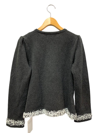 エムズグレイシー 528554 カーディガン 40 グレー ジップアップ IT2MBJRSHXP2