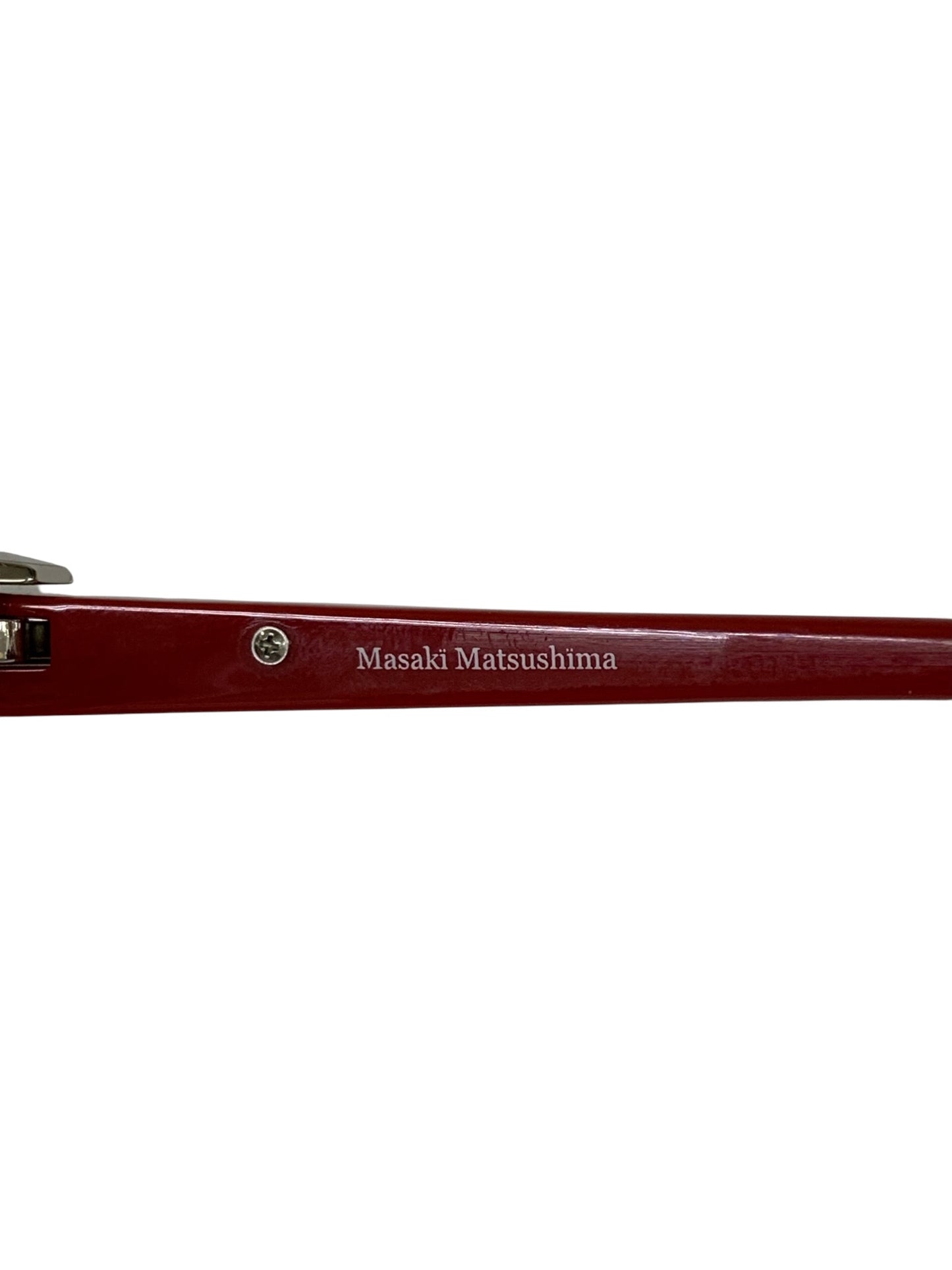 マサキマツシマ MF-1165 メガネ レッド メタルフレーム ハーフリム（ナイロール）スクエア IT9J1PN2NK04