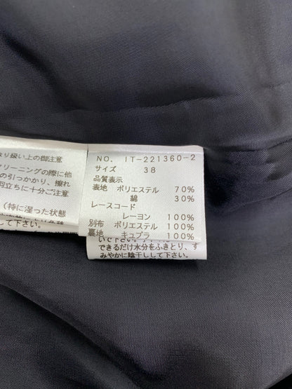 エムズグレイシー 221360 ワンピース 38 ブラック フラワーモチーフ 刺繍 IT6NECPN8MKA