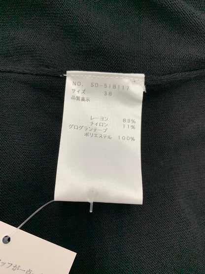 エムズグレイシー チュールフリル付きカーディガン 518117 カーディガン 38 ブラック ITMFDDOZ7M48