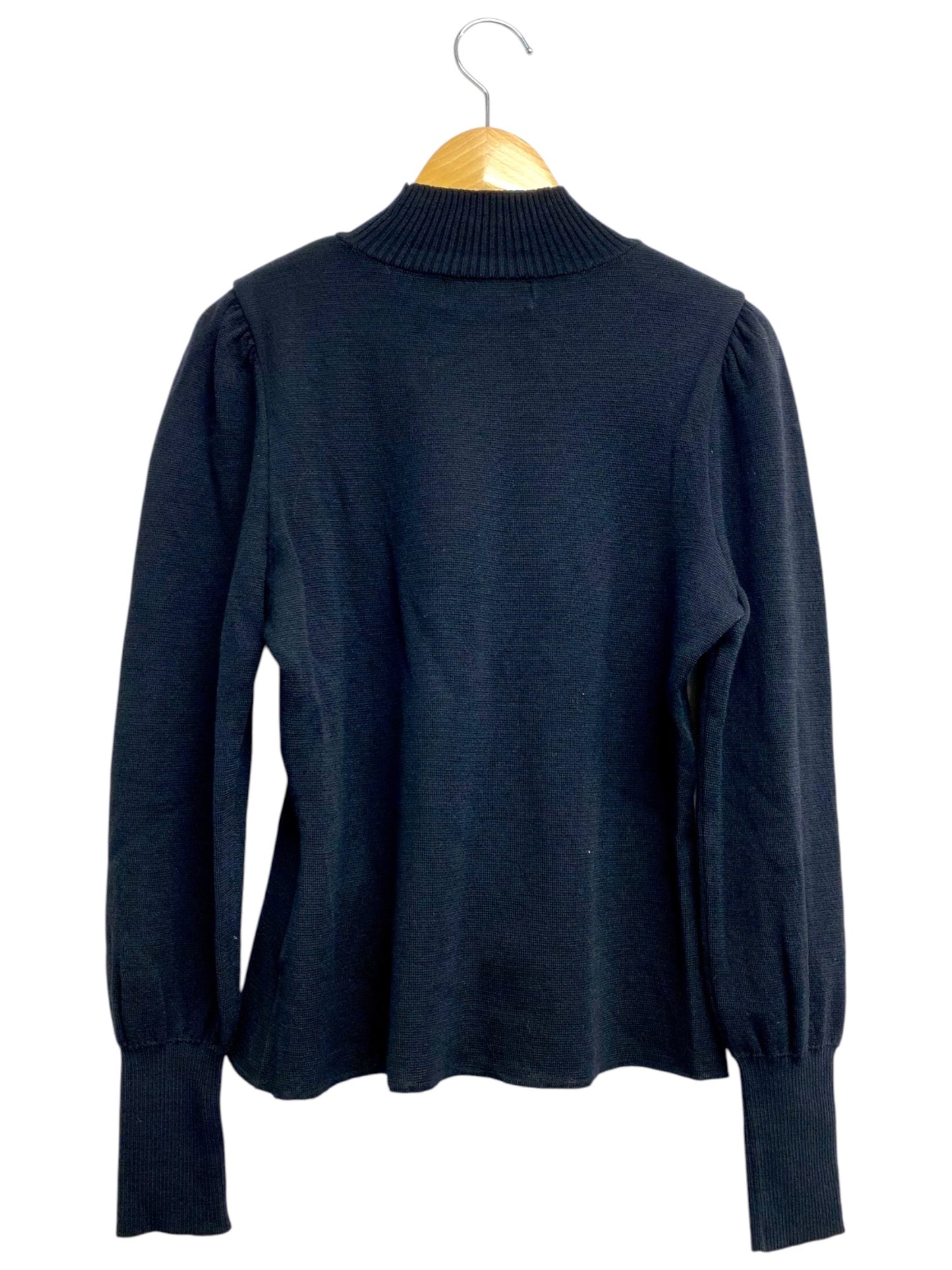 エムズグレイシー Camellia Motif Knit 818568 ニット セーター 40 ブラック フラワーモチーフ スパンコール ITZUH66VQJYG