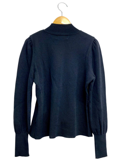 エムズグレイシー Camellia Motif Knit 818568 ニット セーター 40 ブラック フラワーモチーフ スパンコール ITZUH66VQJYG