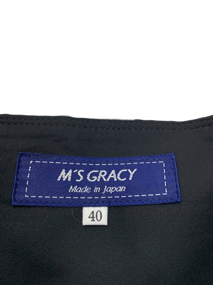 エムズグレイシー 217313 スカート 40 ブラック チェック フレア IT8LRP4I6WS0