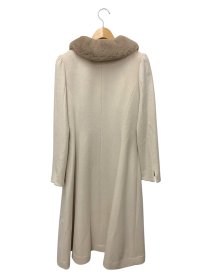 エムズグレイシー スーパー120ドレスコート 219613 コート 40 ベージュ  フェイクファー ウール 2way ダブルジップ IT9G21XUCJPS