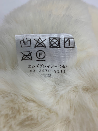 エムズグレイシー 096504 マフラー ホワイト フェイクファー リボン IT3LCAW09W06